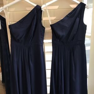 David’s Bridal Navy Bridesmaid Dress